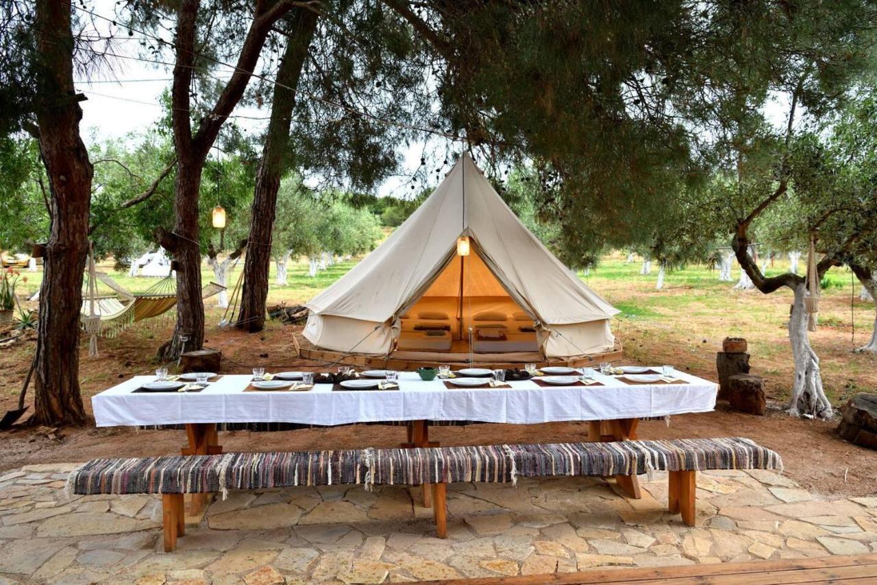 Glamping At A Lovely Tent In Skiaxtro- Marathopoli Villa Exterior photo